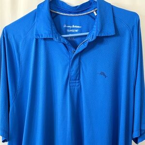 Tommy Bahama IslandZone Blue Polo Shirt Men’s XL Short Sleeve moisture wicking